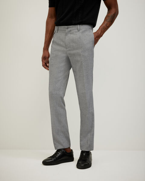 Textured Tailored Pant, Light Grey, hi-res
